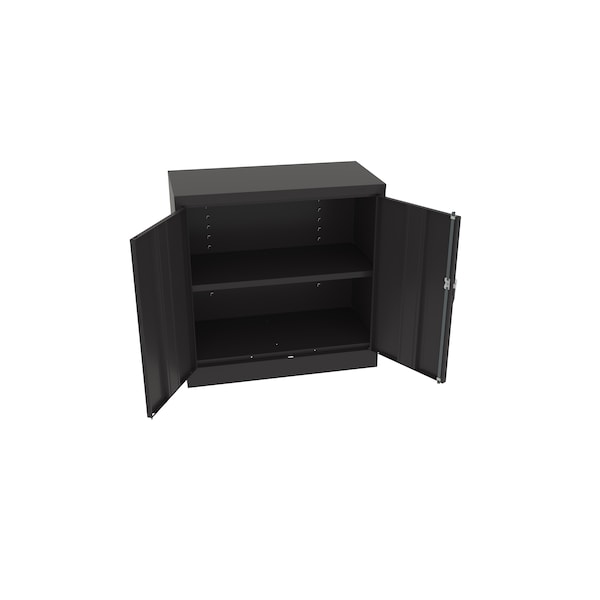 Tennsco Welded Under-Counter Height Storage Cabinet, 36"Wx18"Dx36"H, Black 3618-BLK - main